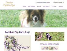 Tablet Screenshot of donsharpapillondogs.com